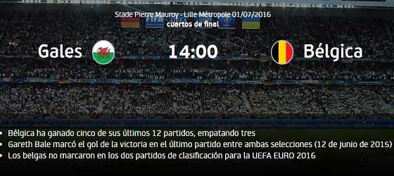 Gales vs Bélgica