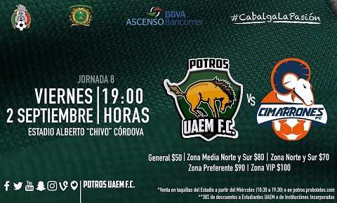 Potros UAEM vs Cimarrones
