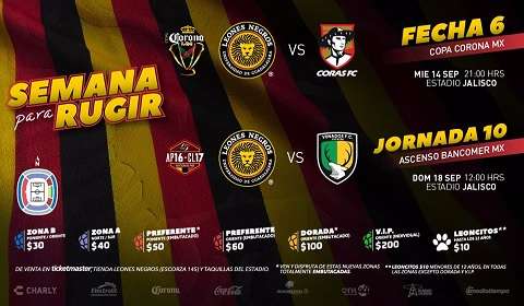 Leones Negros vs Coras