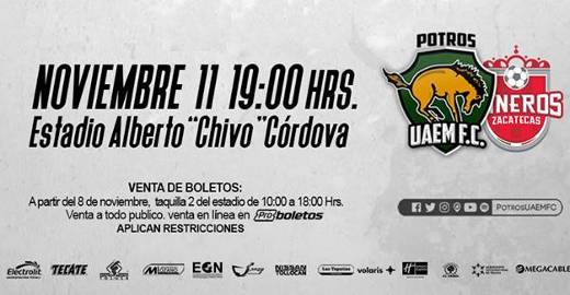 Potros UAEM vs Mineros