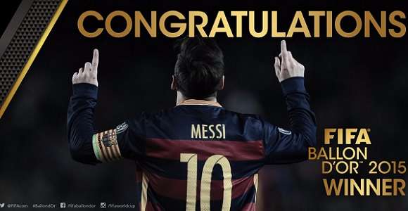 Leo Messi gana el Balón de Oro 2015