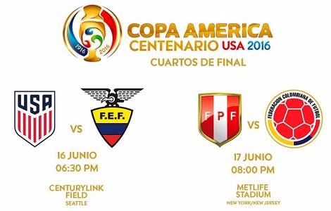 Estados Unidos vs Ecuador - Perú vs Colombia