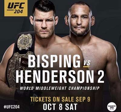 UFC 204 Michael Bisping vs Dan Henderson