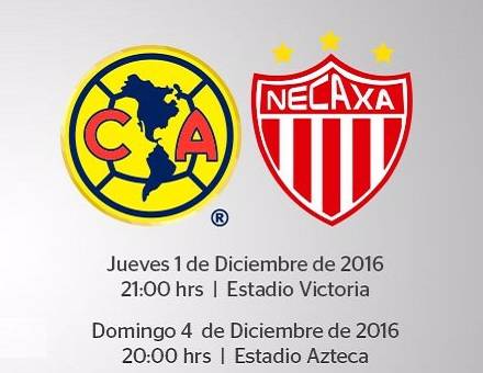 América vs Necaxa Fecha, Horario, Canales TV, Pronóstico - Semifinales  Apertura 2016
