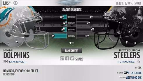 Miami Dolphins vs Pittsburgh Steelers