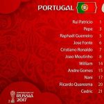 Alineación de Portugal vs México