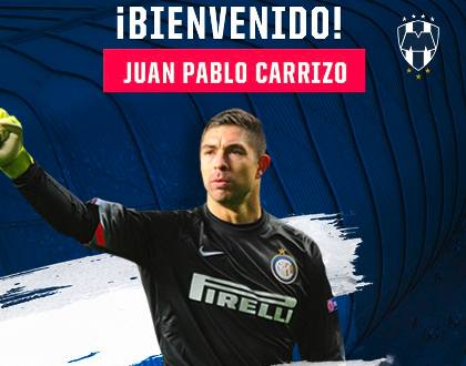 Juan Pablo Carrizo nuevo portero de Monterrey proveniente del Inter de Milán