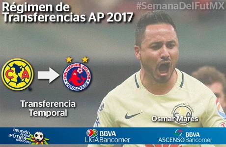 Osmar Mares sale del América para reforzar a Veracruz en el Apertura 2017