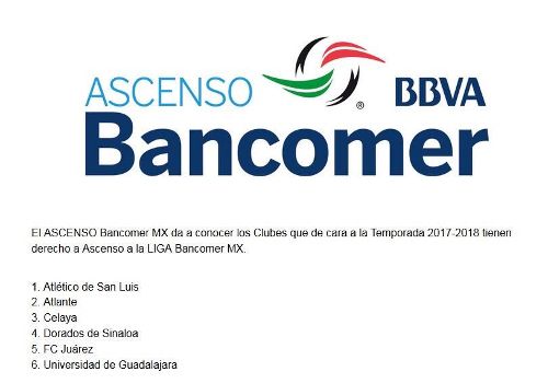 Ascenso MX anuncia que solamente 6 equipos podrán ascender a la Liga MX