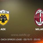 AEK Atenas vs Milán