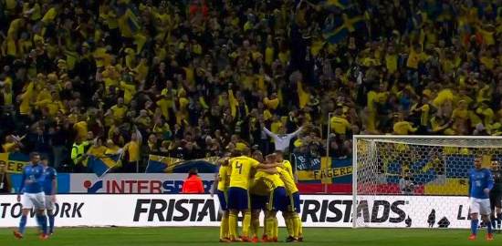 Suecia vence 1-0 a Italia en la ida del Repechaje Mundialista 2018