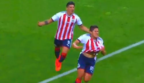 Repetición Gol de Jesús Godinez Chivas vs América 1-0
