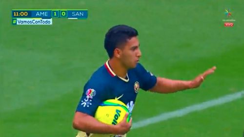 Repetición Gol Penal Cecilio Domínguez América vs Santos 1-0