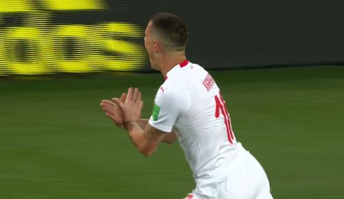 Gol de Granit Xhaka- Serbia vs Suiza 1-1 Mundial 2018