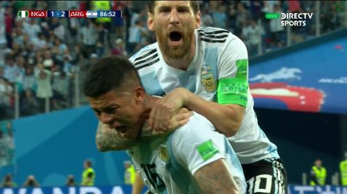 Gol de Marcos Rojos- Argentina vs Nigeria 2-1 Mundial 2018