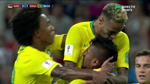 Gol de Paulinho- Brasil vs Serbia 1-0 Mundial 2018