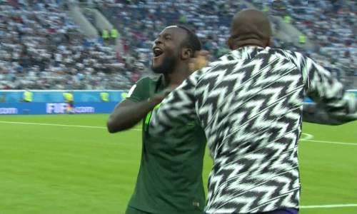 Gol de Penal de Victor Moses- Argentina vs Nigeria 1-1 Mundial 2018