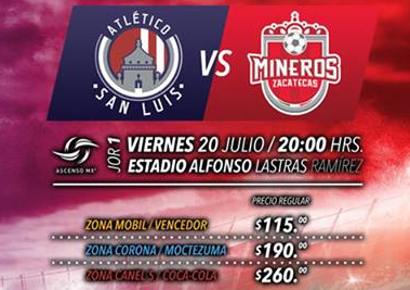 Atlético San Luis vs Mineros