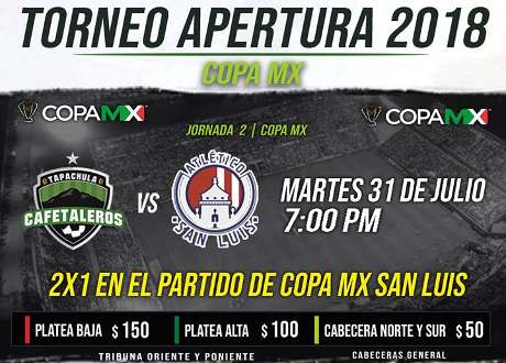 Cafetaleros vs Atlético San Luis