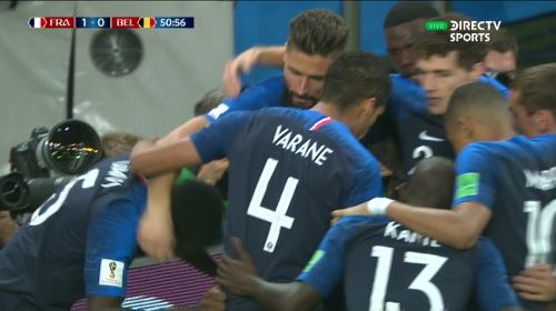 Gol de Samuel Umtiti- Francia vs Bélgica 1-0 Semifinales Mundial 2018