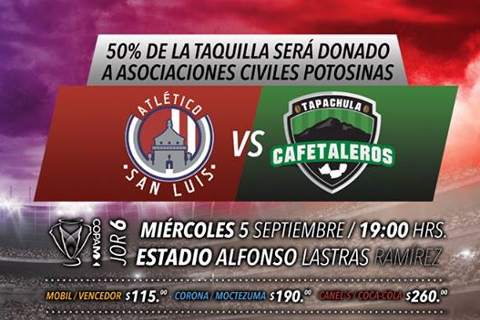 Atlético San Luis vs Cafetaleros