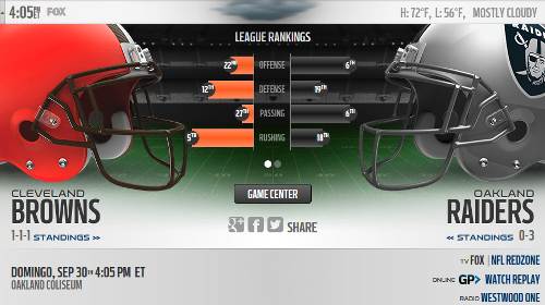 Oakland Raiders vs Cleveland Browns