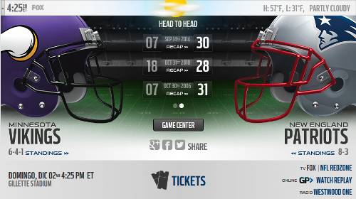 New England Patriots vs Minnesota Vikings
