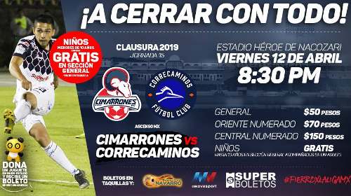 Cimarrones vs Correcaminos