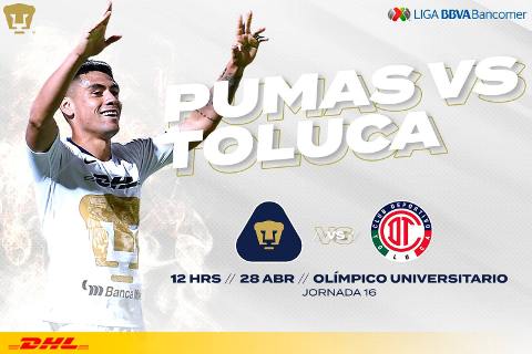 Resultado: Pumas vs Toluca Jornada 16 Torneo Clausura 2019