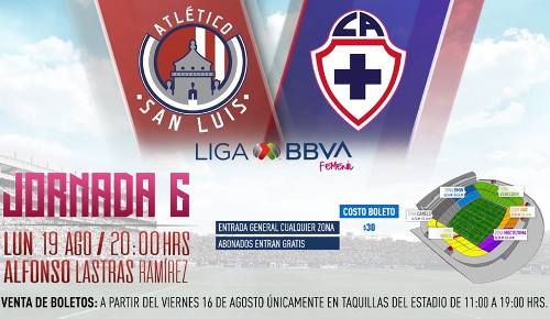 Atlético San Luis vs Cruz Azul
