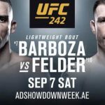 UFC 242 Edson Barboza vs Paul Felder