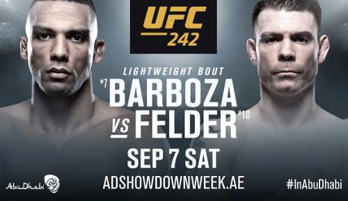 UFC 242 Edson Barboza vs Paul Felder