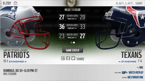 Houston Texans vs New England Patriots