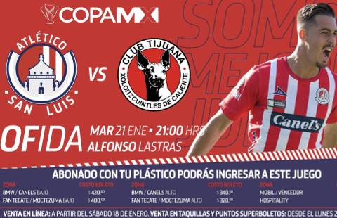 Atl&eacute;tico San Luis vs Tijuana