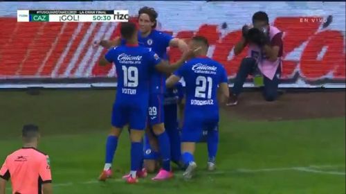 Gol de Cabecita Rodríguez Cruz Azul vs Santos 1-1