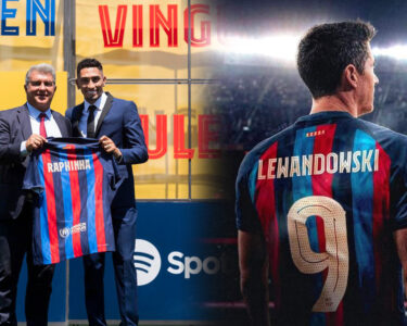 Raphinha hablo del fichaje de Lewandowski por el Barcelona