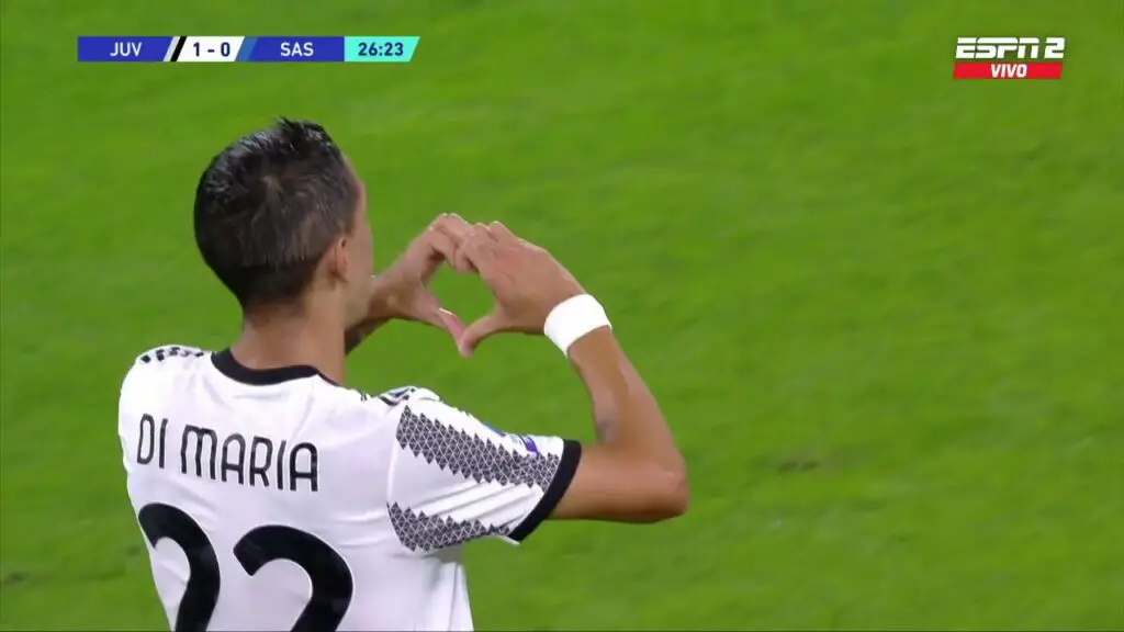 [Vídeo] Así fue el GOLAZO de Ángel Di María con la Juventus en su debut en la Serie A