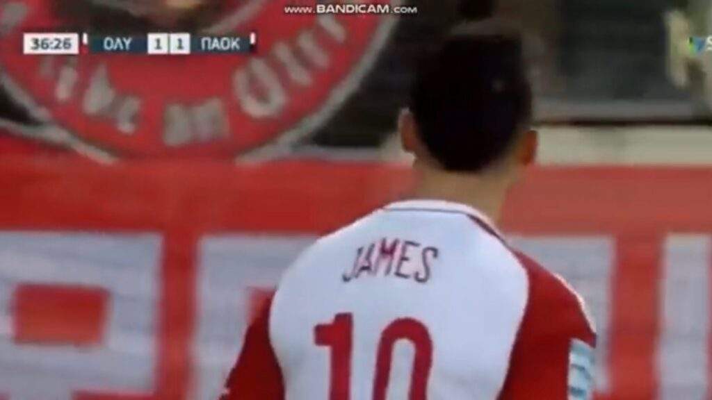 [Vídeo] Así fue el primer gol de James Rodriguez con el Olympiacos ante PAOK
