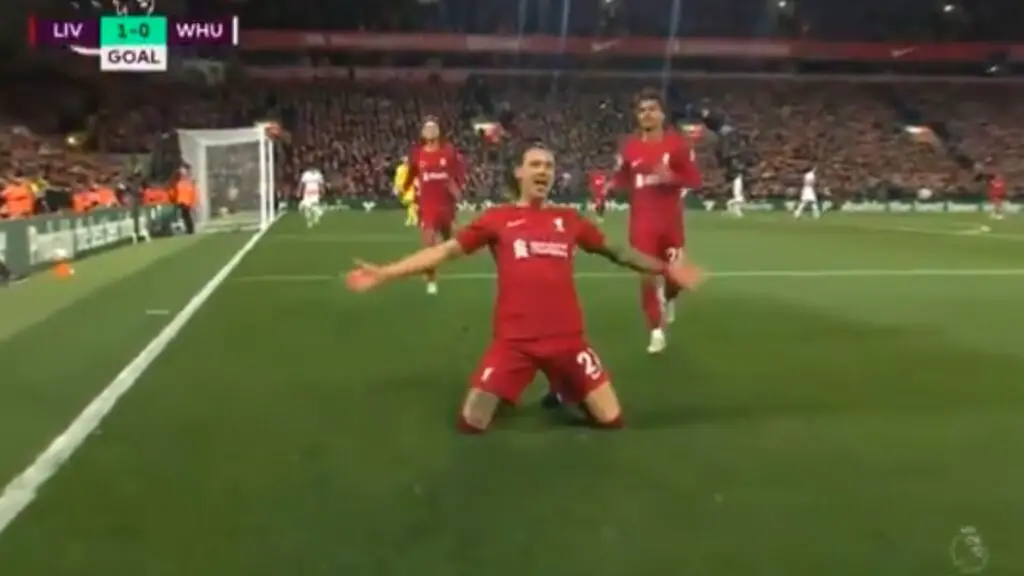 [Vídeo] Repetición Gol Darwin Núñez Liverpool vs West Ham Premier League 2022-23