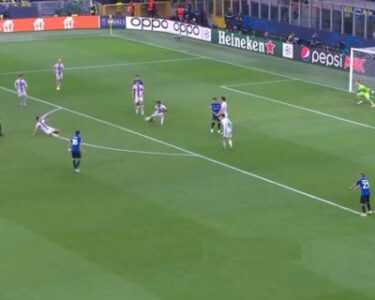 Repetición Gol Hakan Calhanoglu Inter vs Barcelona 1-0