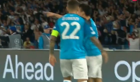 Repetición Gol de Chucky Lozano Napoli vs Ajax 1-0