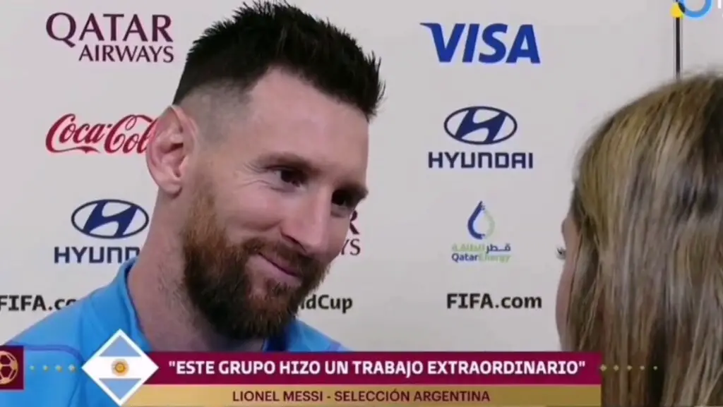 El emotivo momento que vivió Messi con una periodista tras clasificar a la final del Mundial 2022