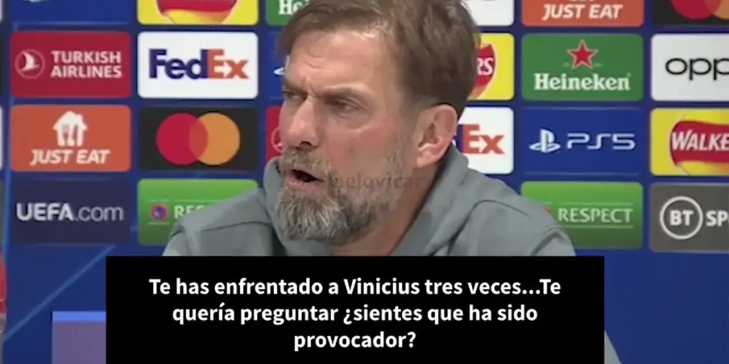 Jürgen Klopp defendió a Vinicius Jr en plena conferencia de prensa