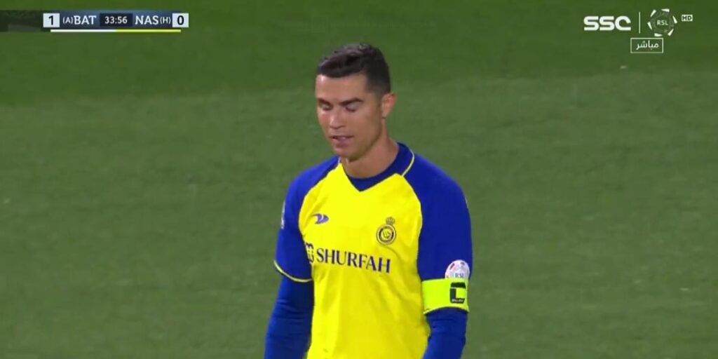 El tremendo fallo de Cristiano Ronaldo en el Al Nassr vs Al Baten