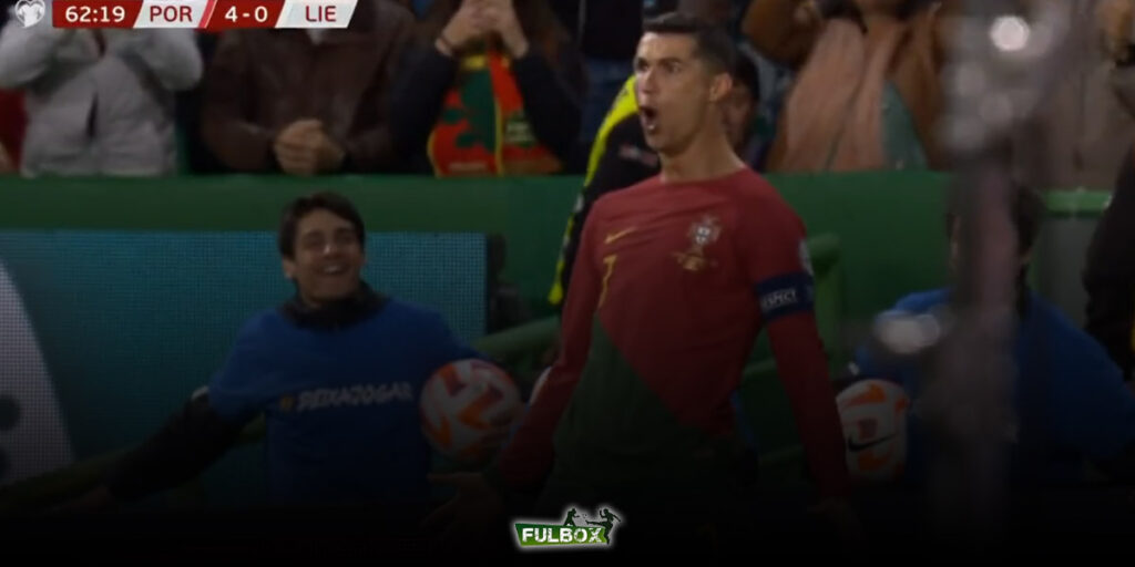 El Golazo de Tiro Libre de Cristiano Ronaldo hoy con Portugal vs Liechtenstein Eliminatorias Eurocopa 2024