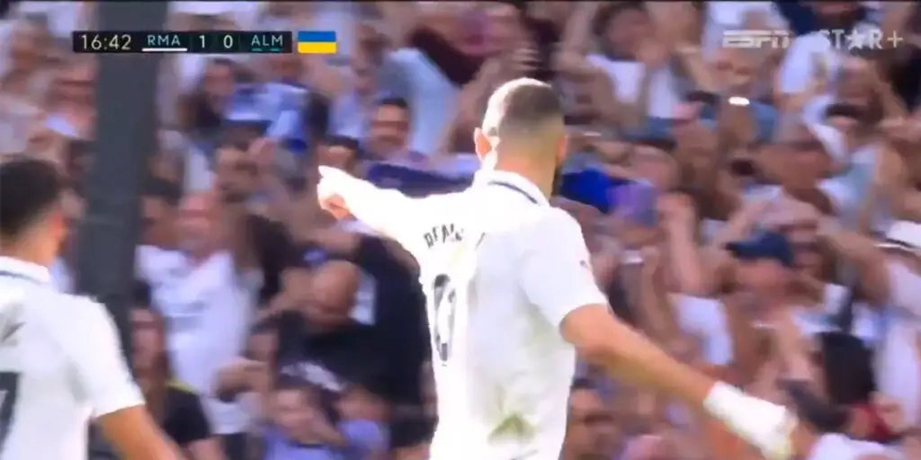 Repetición Gol Karim Benzema Real Madrid 2-0 Almería Jornada 32 LaLiga 2022-23