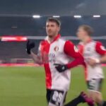 Repetición Gol Santiago Giménez Feyenoord vs Ajax 1-1