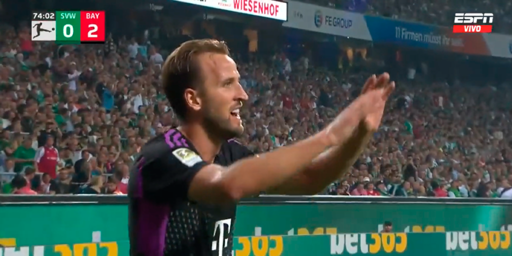 Repetición Gol Harry Kane vs Werder Bremen Debut Bundesliga 2023-24