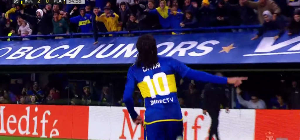 Así fue el primer gol de Edinson Cavani con Boca Juniors