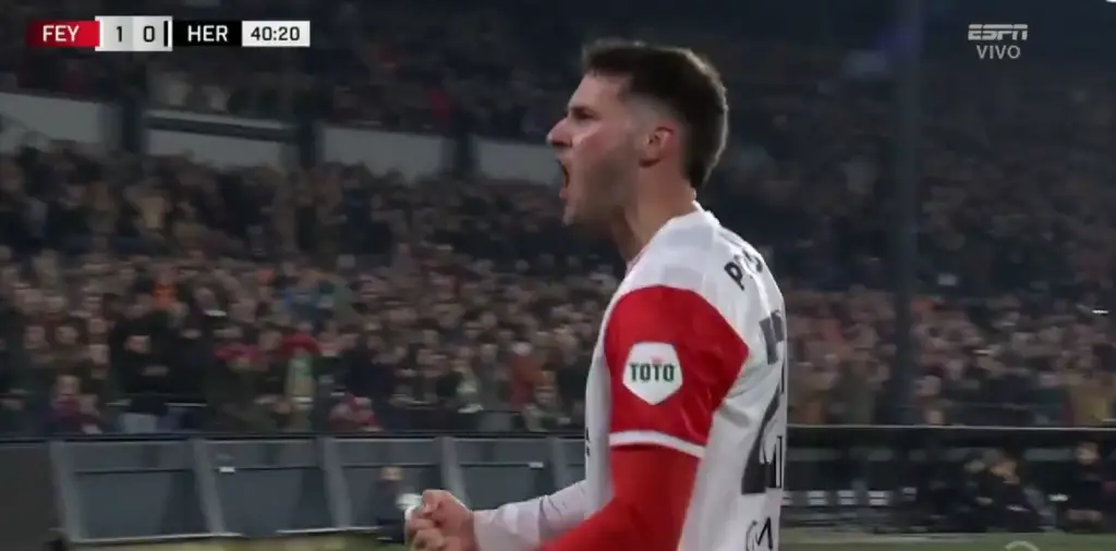 Repetición Gol Santiago Giménez HOY en el Feyenoord vs Heracles